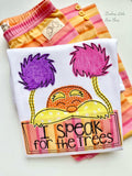 I speak for the Trees Shirt for girls - Darling Little Bow Shop