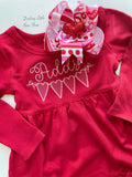 Doodle Heart Valentines Day hairbow - Darling Little Bow Shop