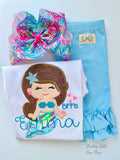 Mermaid Just Like me too shirt, ruffle shirt, tank or bodysuit - Darling Little Bow Shop