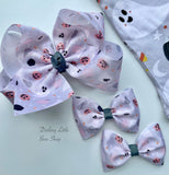 Ghouls and Gourds ghost Hairbow - Darling Little Bow Shop