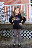 Leopard print Button Leggings - fleece lined and warm - Darling Little Bow Shop