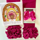 Berry Glitter Hairbow - Darling Little Bow Shop