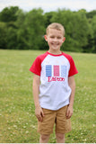 Firecracker Red Raglan Shirt for boys - Darling Little Bow Shop