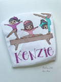 Gymnastics bodysuit or shirt for girls - Darling Little Bow Shop