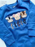 E-I-E-I-O Farm Animals Sweatshirt or Ruffle shirt - Darling Little Bow Shop