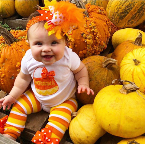 Candy Corn Sweetie Outfit - Darling Little Bow Shop