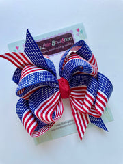 American Flag Hairbow