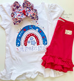 Let Freedom Ring Girls shirt, tank or bodysuit - Darling Little Bow Shop