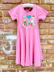 Pink Dress for Back to School