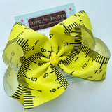 Ruler Print Hairbow - Darling Little Bow Shop