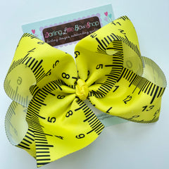 Ruler Print Hairbow