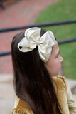 Gold Bow -- Beautiful shimmering gold hairbow choose single layer or double stacked - Darling Little Bow Shop