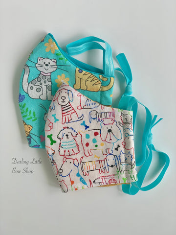 Child's Face Mask - 2 sizes Made In USA - Darling Little Bow Shop