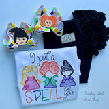 Hocus Pocus pigtail hairbows for Halloween - Darling Little Bow Shop