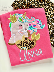 Mermaid Unicorn Girls Tank or Ruffle Shirt
