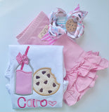 Cookies and Milk Shirt or Bodysuit for Girls - Darling Little Bow Shop