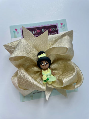 Tiana Princess and the Frog hairbow - Darling Little Bow Shop