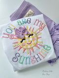 Pastel Rainbow You are My Sunshine Shirt or bodysuit for girls - Darling Little Bow Shop