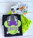 Miss Mouse Halloween shirt, ruffle shirt, tank or bodysuit - Darling Little Bow Shop