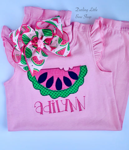 Watermelon Romper for baby girls - Darling Little Bow Shop