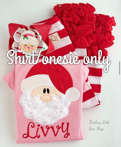 Pink Santa shirt - LIMITED - Darling Little Bow Shop