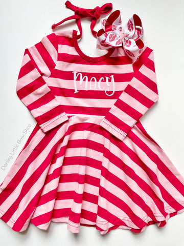 Valentine Twirly Dress - Darling Little Bow Shop