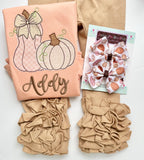 Pumpkins and Cream bow - choose from 3 styles - Darling Little Bow Shop
