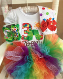 Very Hungry Caterpillar Birthday bodysuit or shirt for girls or boys - Darling Little Bow Shop