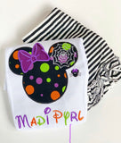 Miss Mouse Halloween Spider shirt, ruffle shirt, tank or bodysuit - Darling Little Bow Shop
