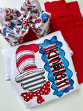 Cat in the Hat inspired shirt for girls - Darling Little Bow Shop