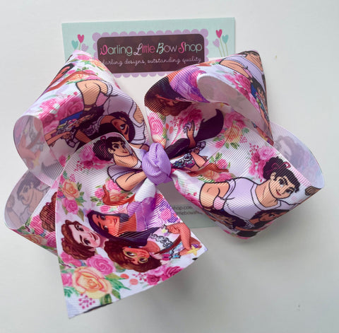 Encanto Sisters print hairbow - Darling Little Bow Shop