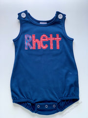 Stars and Stripes, Y'all navy blue shirt or romper for boys for 4th of July