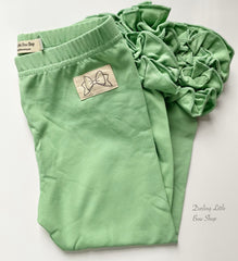 Sage Green Ruffle Leggings