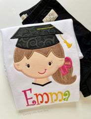 Graduation bodysuit or shirt for girls