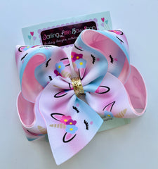 Pastel Unicorn Bow