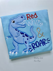 Red White and Roar Boys shirt for 4th of July