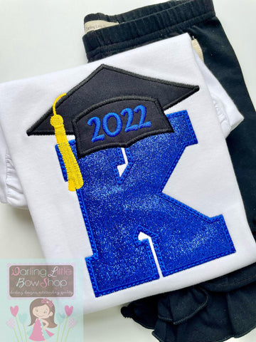 Graduation Cap bodysuit or shirt for girls - Darling Little Bow Shop