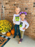 Halloween shirt or bodysuit for girls -- Monster Mash - Darling Little Bow Shop