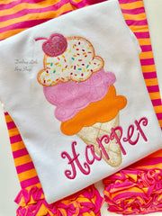 Sherbet Ice Cream Shirt or bodysuit for girls