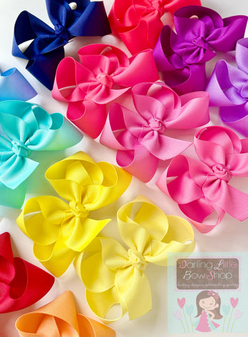 Basic Boutique Hairbows | choose your color | Made In The USA - Darling Little Bow Shop