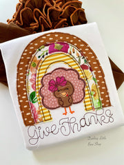 Give Thanks Turkey Rainbow bodysuit or shirt