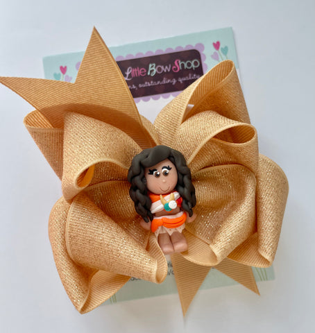 Moana hairbow - Darling Little Bow Shop