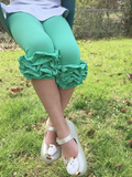 Lime Green Ruffle Icing Capris - Darling Little Bow Shop