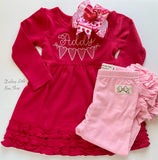 Red Valentine Dress for girls - Darling Little Bow Shop