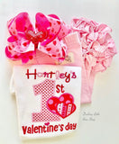 My 1st Valentine's Day hearts onesie for baby girls - Darling Little Bow Shop