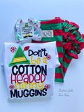 Elf theme hairbow - Cotton headed ninny muggins - Darling Little Bow Shop