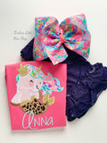 Mermaid Unicorn Girls Tank or Ruffle Shirt - Darling Little Bow Shop