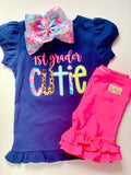 School Cutie shirt - personalize with any grade - Darling Little Bow Shop