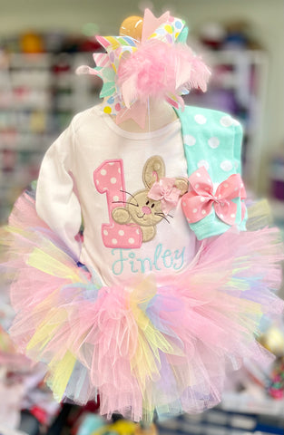 First Birthday Tutu Outfit, Some Bunny Is One - Darling Little Bow Shop