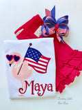 American Flag Hairbow - Darling Little Bow Shop